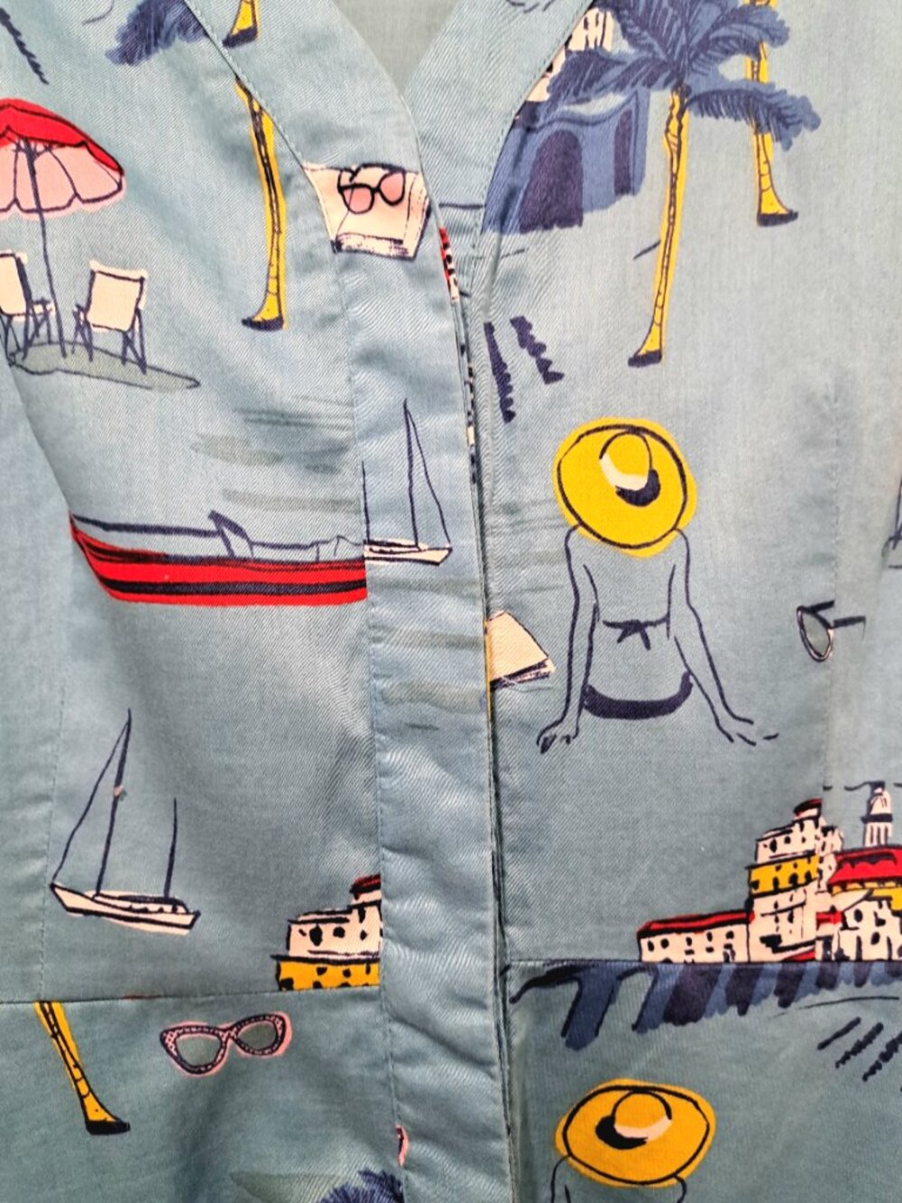 Boden Summer Seashore Print Dress - Picture 2 of 14